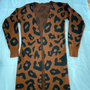 Animal print cardigan